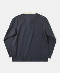 Classic Fit Jersey Tubular Rugby Shirt - Blue Gray
