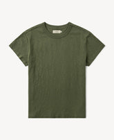 Vintage Slub Cotton Cap Sleeve T-Shirt - Olive