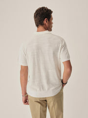 Ivory Avalon Knit Polo