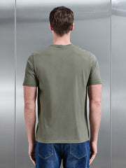 Essential Slim Fit Cotton Stretch T-Shirt in Sage