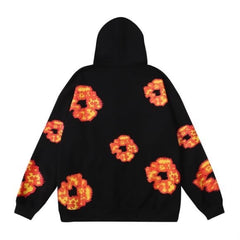 Orange Gradient Black Hoodie