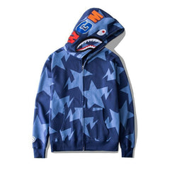Foreign Trade Cross border Europe and America 2023 Hot Selling BAPE Shark Head Ape Head Hoodie 3D Hoodie Full Cap Zipper Hoodie (37)
