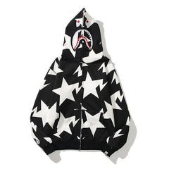 Foreign Trade Cross border Europe and America 2023 Hot Selling BAPE Shark Head Ape Head Hoodie 3D Hoodie Full Cap Zipper Hoodie (38)