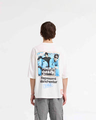 Represent X Oasis Maine Road T-Shirt - Flat White