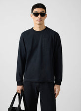 Long Sleeve Pocket T Shirt | Organic Cotton | Black