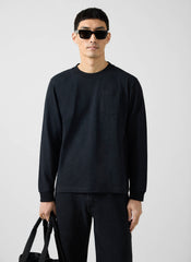 Long Sleeve Pocket T Shirt | Organic Cotton | Black