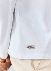 Long Sleeve Pocket T Shirt | Organic Cotton | White