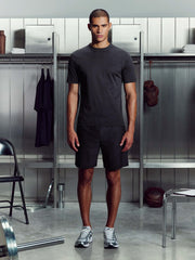 Warp Knitted T-Shirt in Black