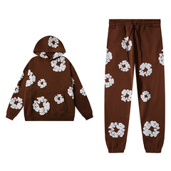 Floral Print Streetwear 2‑Piece Tracksuit