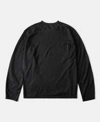 Hemp Knit Long Sleeve T-Shirt - Black
