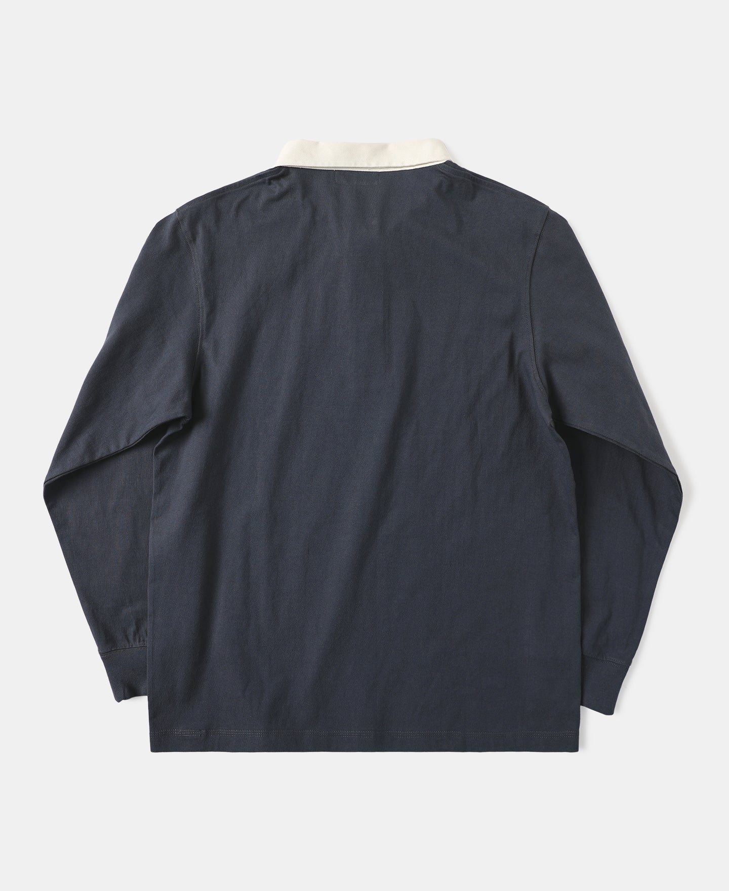 Classic Fit Jersey Tubular Rugby Shirt - Blue Gray