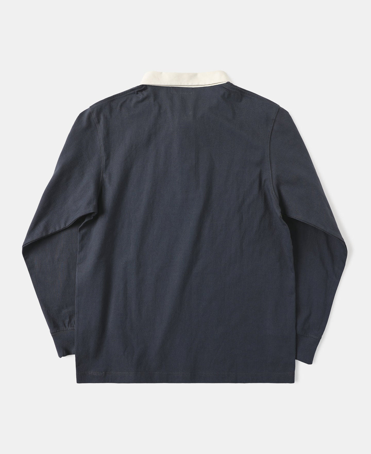 Classic Fit Jersey Tubular Rugby Shirt - Blue Gray