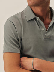 Sharkskin Venice Wash Sueded Cotton Polo