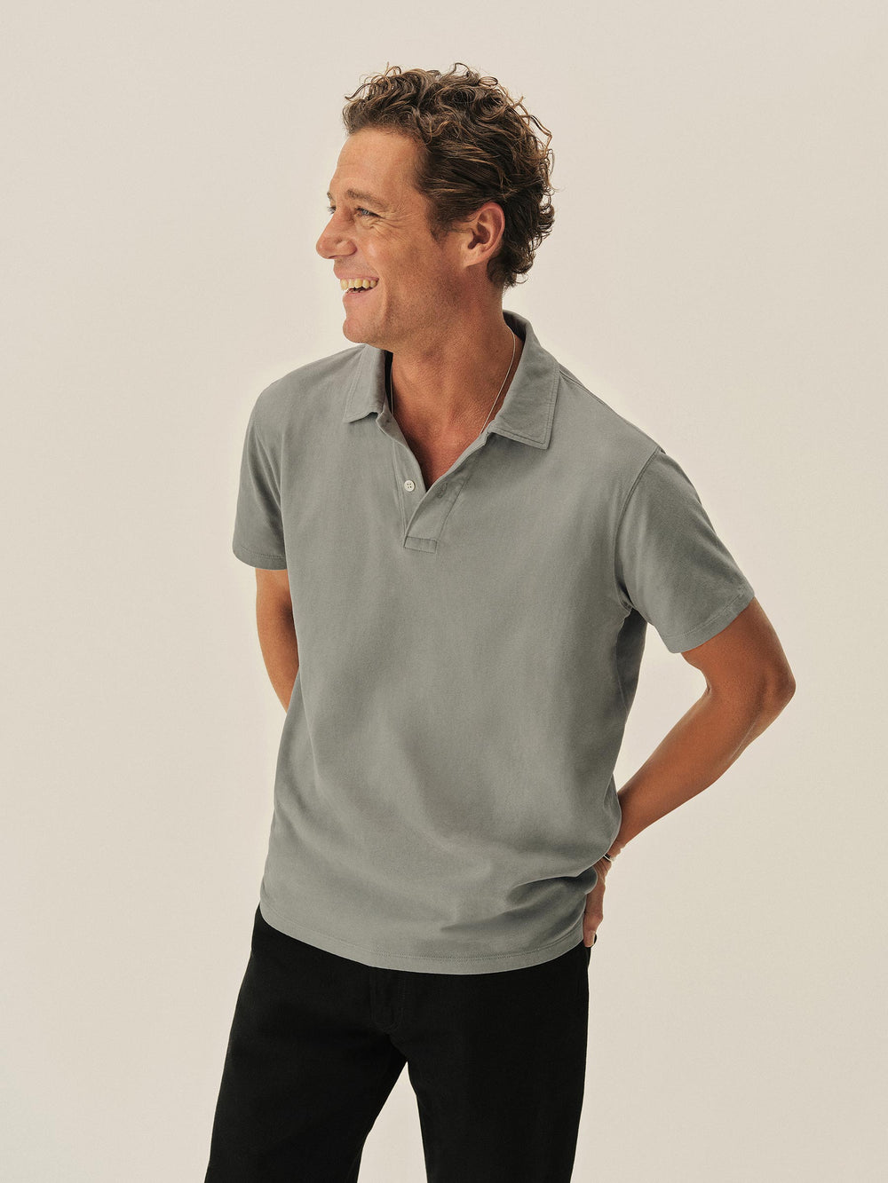 Sharkskin Venice Wash Sueded Cotton Polo