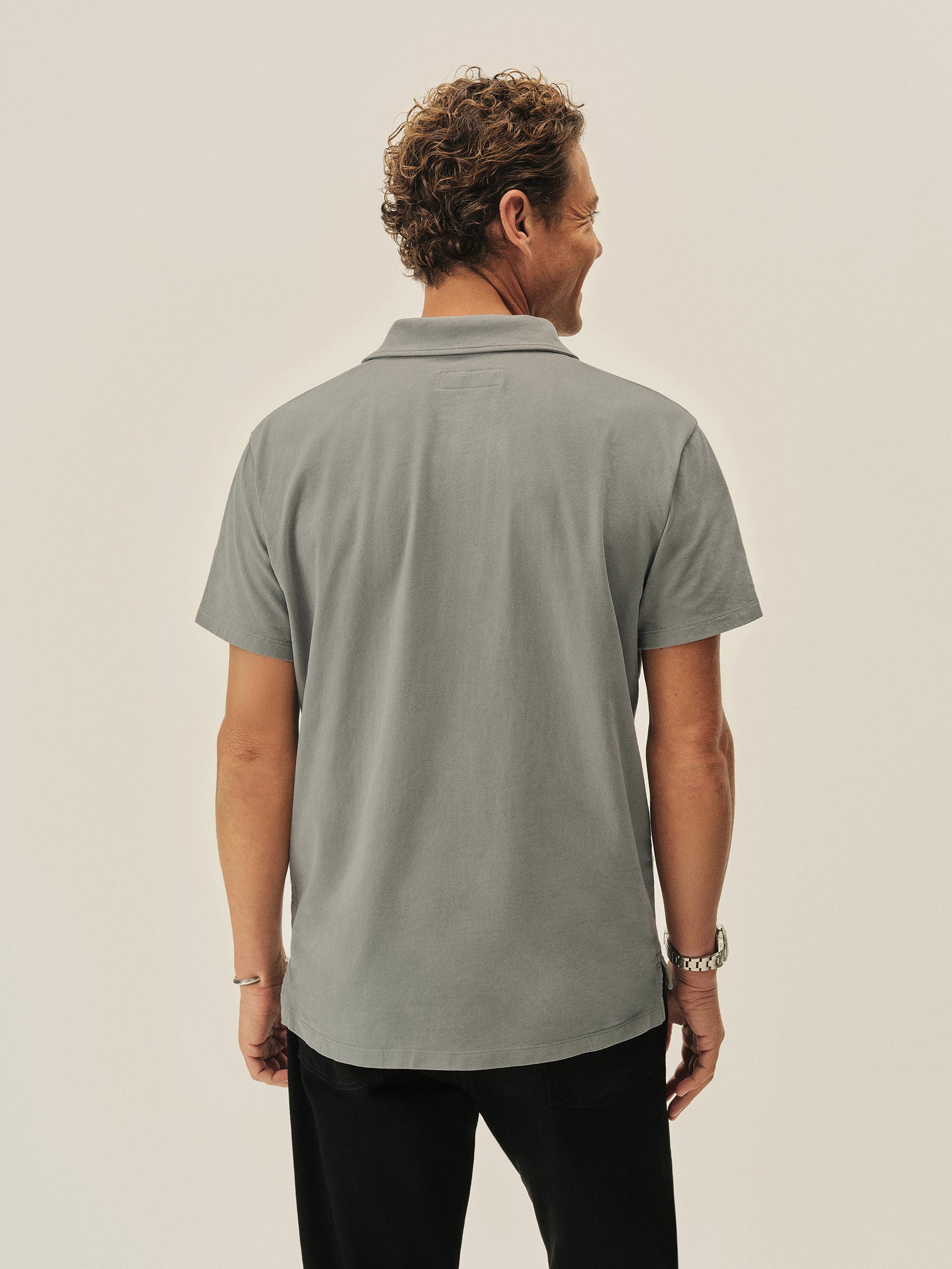 Sharkskin Venice Wash Sueded Cotton Polo