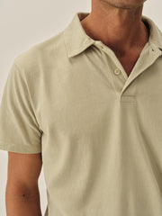 Warm Taupe Sueded Cotton Polo