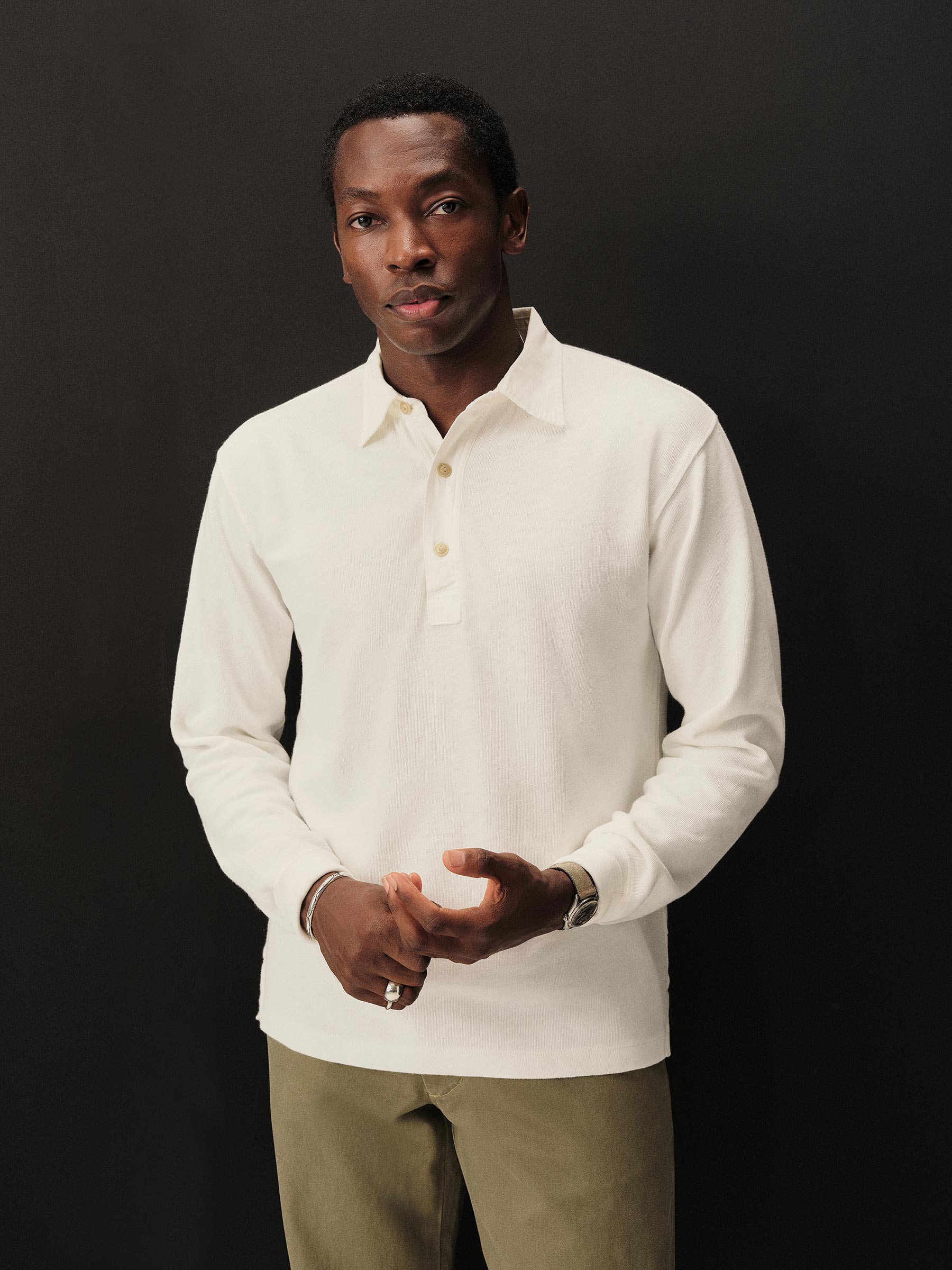 White Field-Spec Rugby Polo