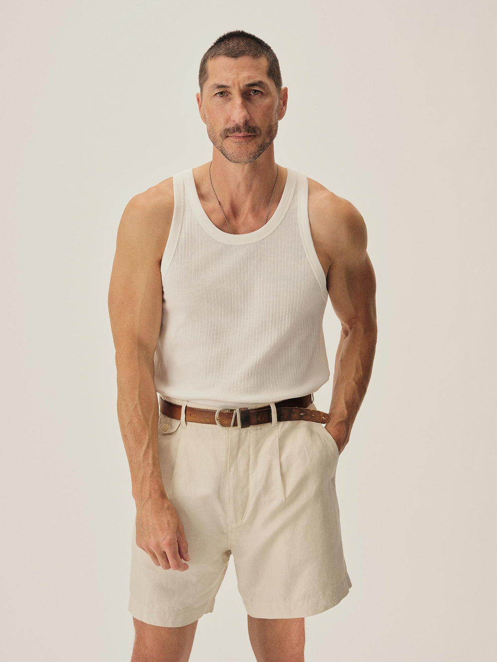 White Slingshot Cotton Tank