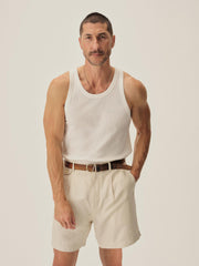 White Slingshot Cotton Tank