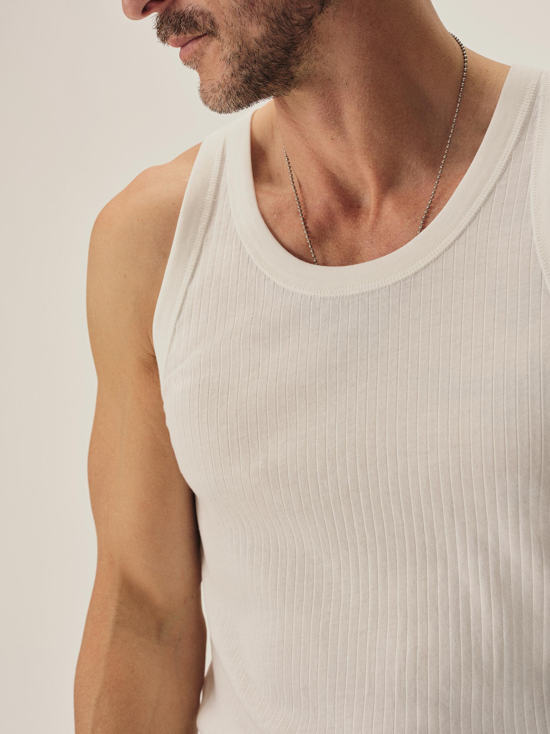 White Slingshot Cotton Tank