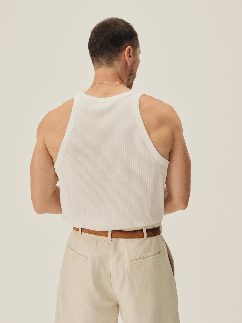 White Slingshot Cotton Tank