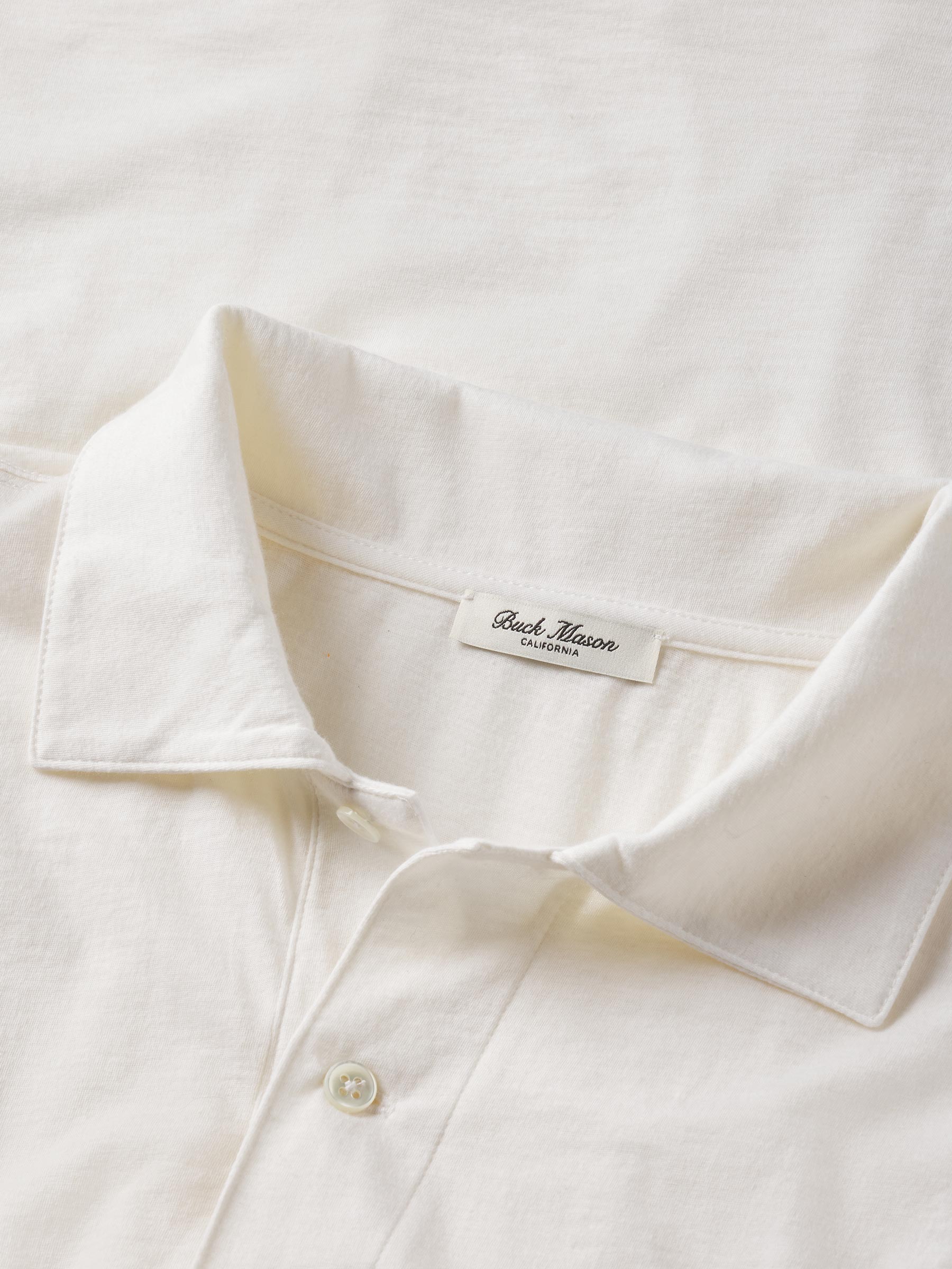 White Japanese Cool Cashmere Knit Polo
