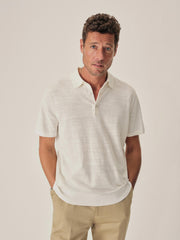 Ivory Avalon Knit Polo