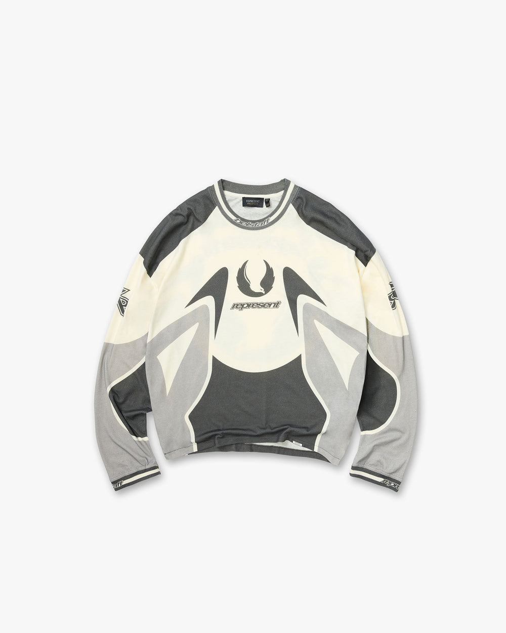 Represent X Belstaff Long Sleeve Racing T-Shirt - Dark Grey