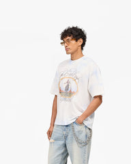 Represent x Beach Boys Script T-Shirt - Blue Tie Dye