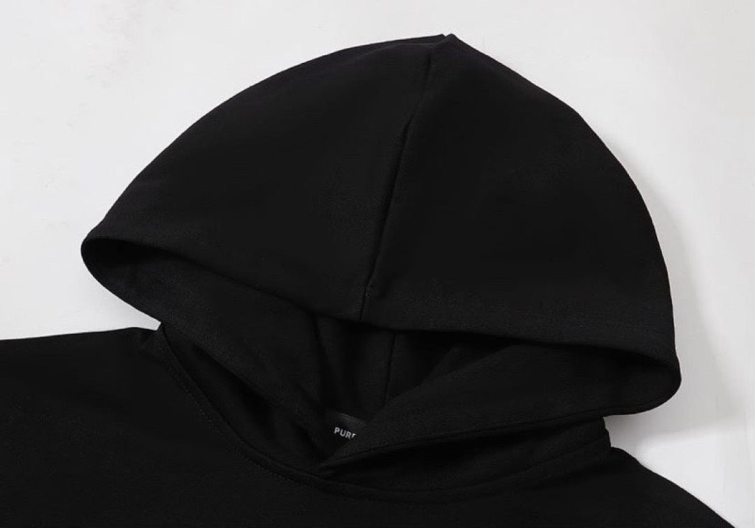 Orange Cotton Wreath Black Pullover Hoodie