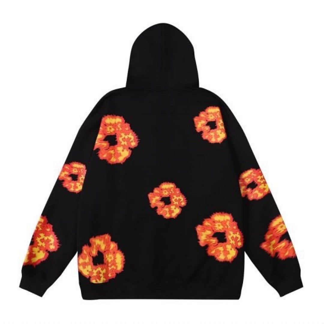 Orange Gradient Black Hoodie