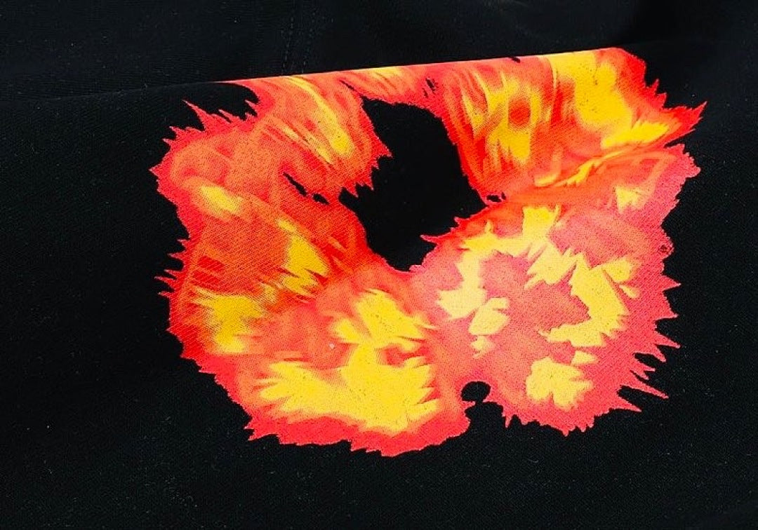 Orange Gradient Black Hoodie
