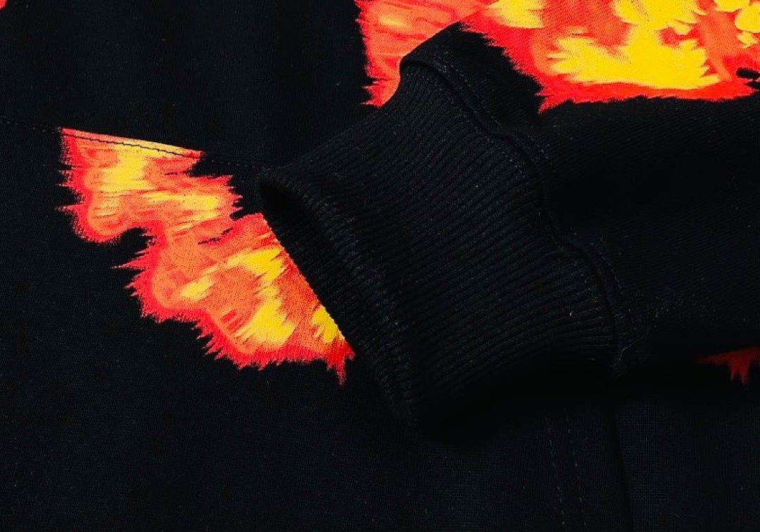 Orange Gradient Black Hoodie