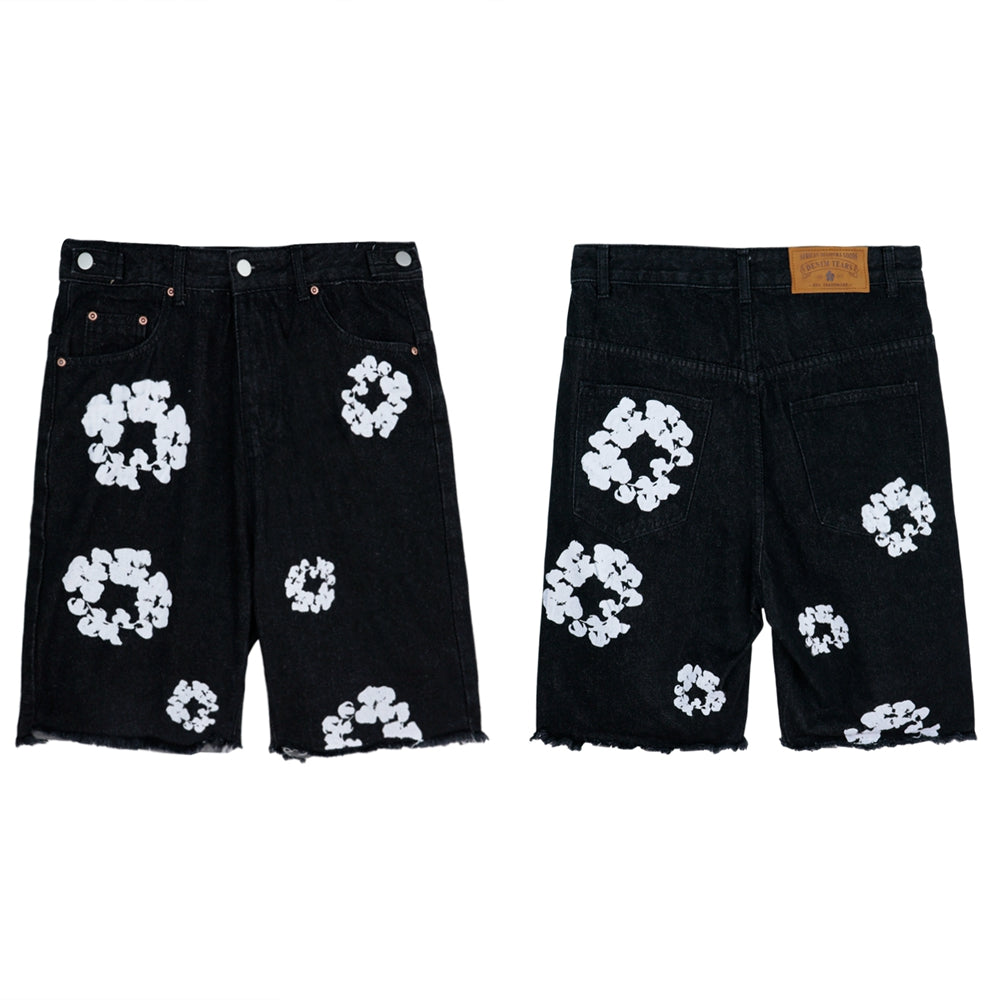 Denim Tears Shorts Summer Men's and Women's Loose Casual Denim Shorts (2)
