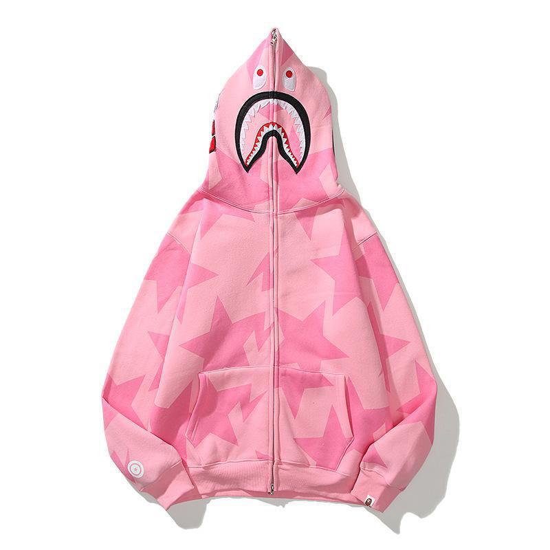 Foreign Trade Cross border Europe and America 2023 Hot Selling BAPE Shark Head Ape Head Hoodie 3D Hoodie Full Cap Zipper Hoodie (40)