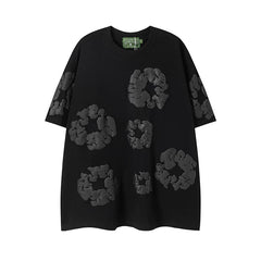 DENIM TEARS Kapok Foam Printed Stylish Casual Loose Men and Women Couple Short Sleeve T-shirt Casual Set (7)