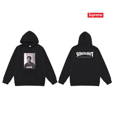 Cross border high version trendy brand Supreme letter printed hooded sweatshirt jacket, classic BOX looped hoodie for men and women (70)