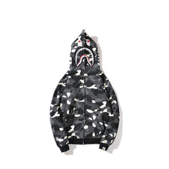 Foreign Trade Cross border Europe and America 2023 Hot Selling BAPE Shark Head Ape Head Hoodie 3D Hoodie Full Cap Zipper Hoodie (12)