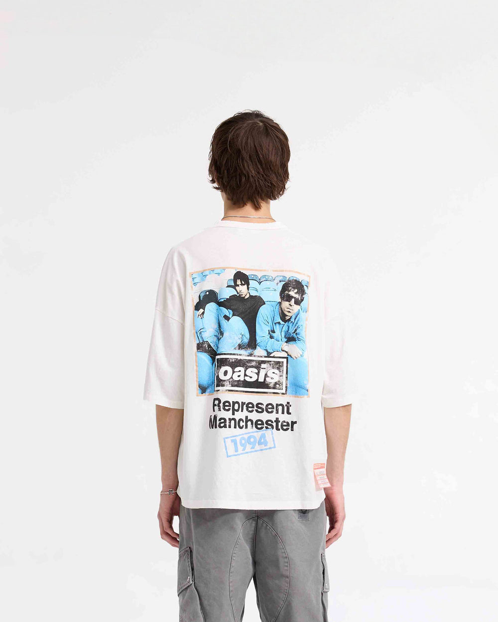Represent X Oasis Maine Road T-Shirt - Flat White