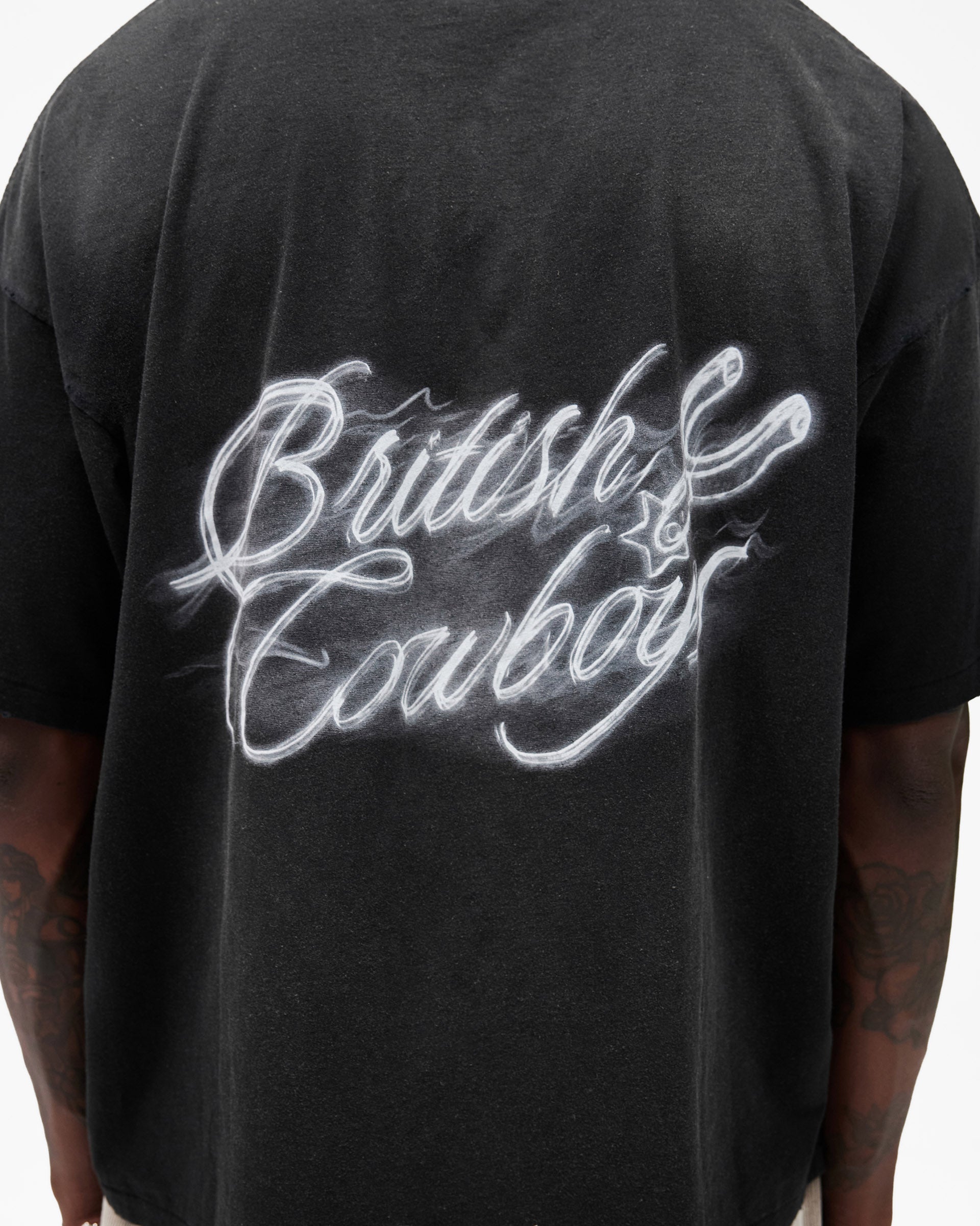 British Cowboys T-Shirt - Stained Black