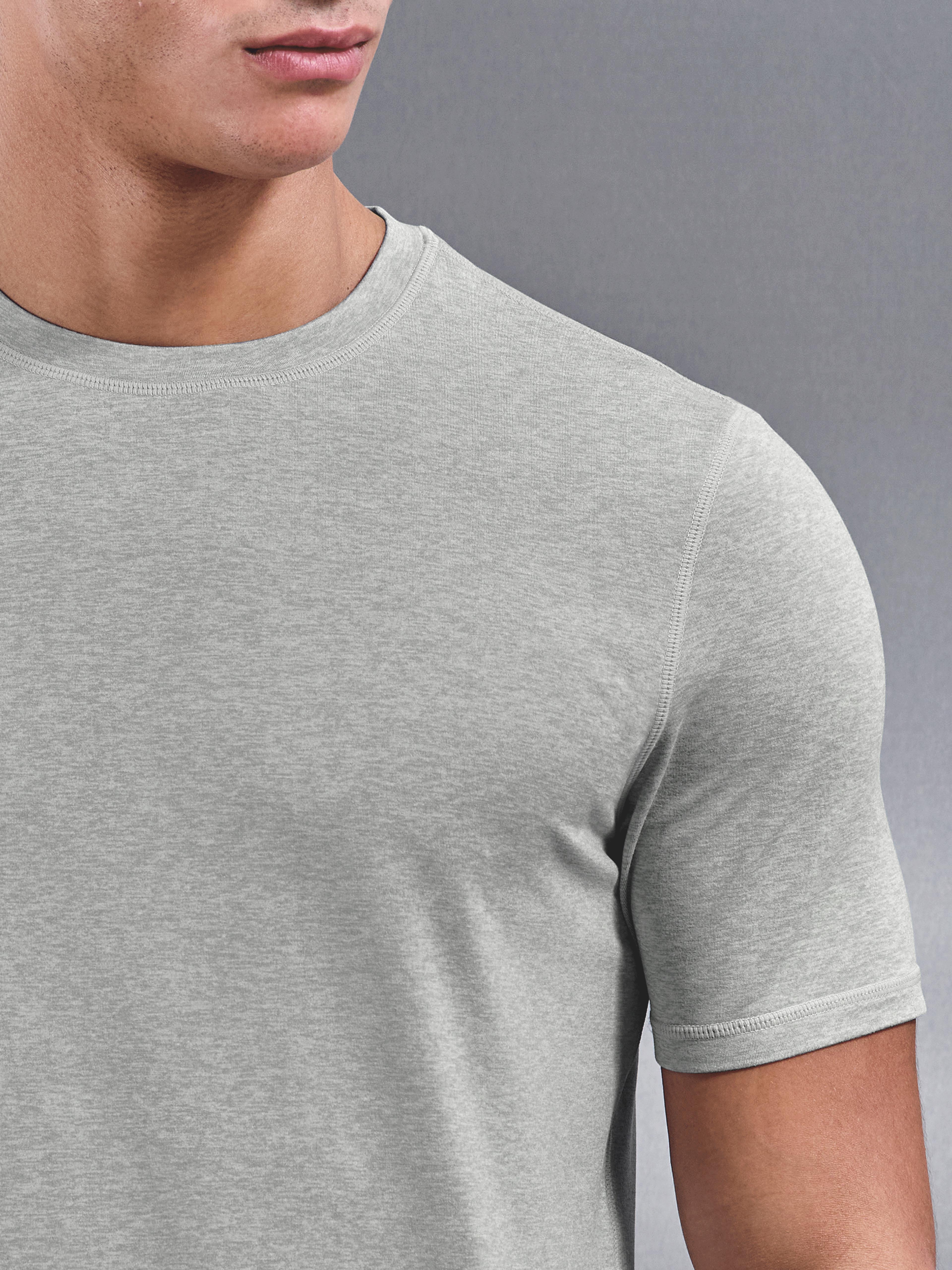 Soft Jersey Motion T-Shirt in Marl Grey