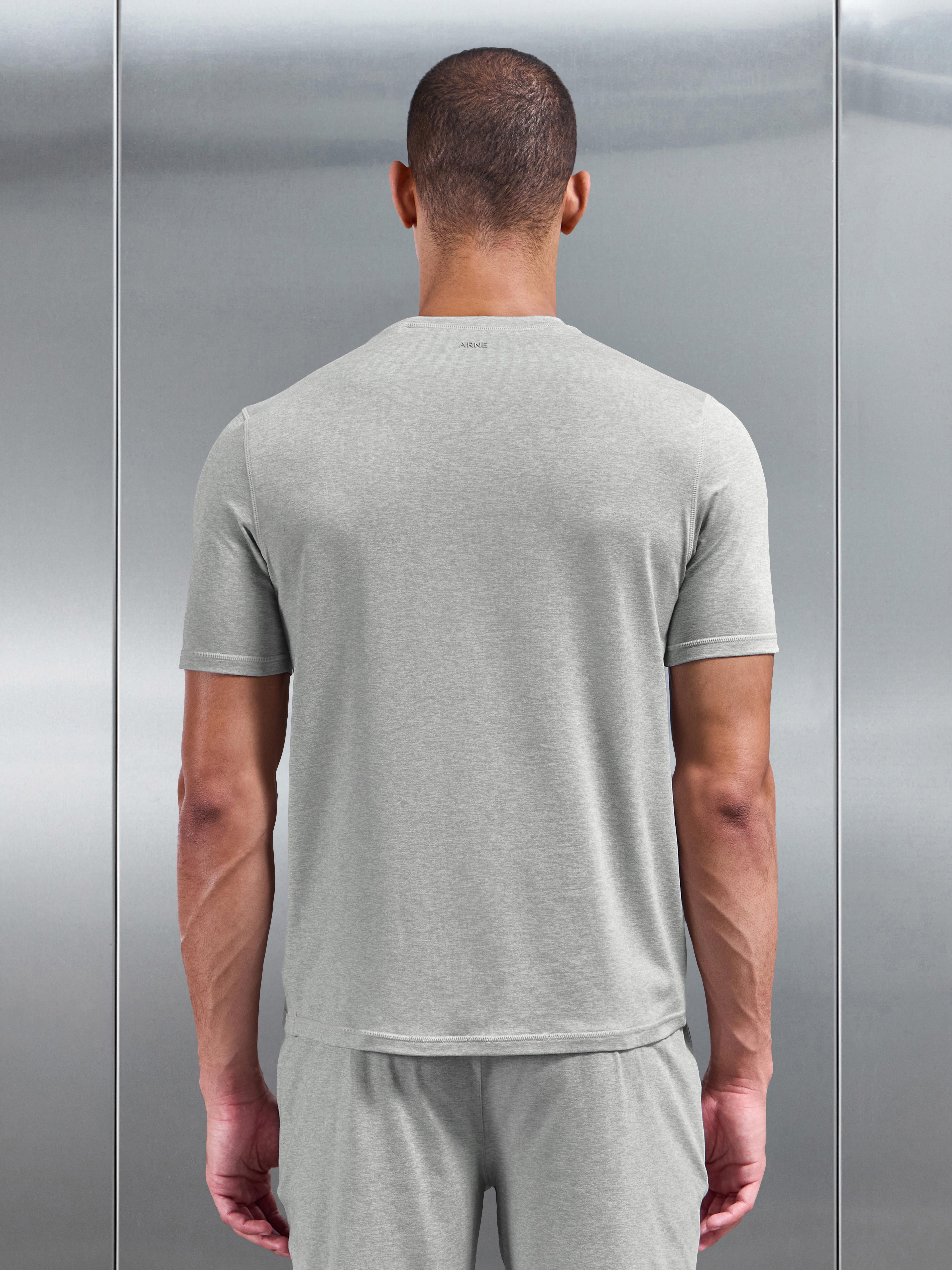 Soft Jersey Motion T-Shirt in Marl Grey