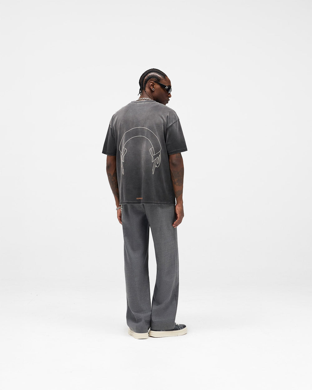 Represent Banner T-Shirt - Stained Black