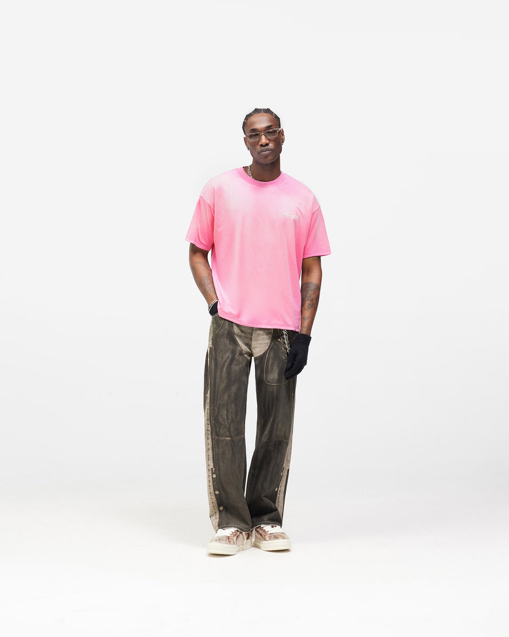 Dual Layer Script T-Shirt - Candy