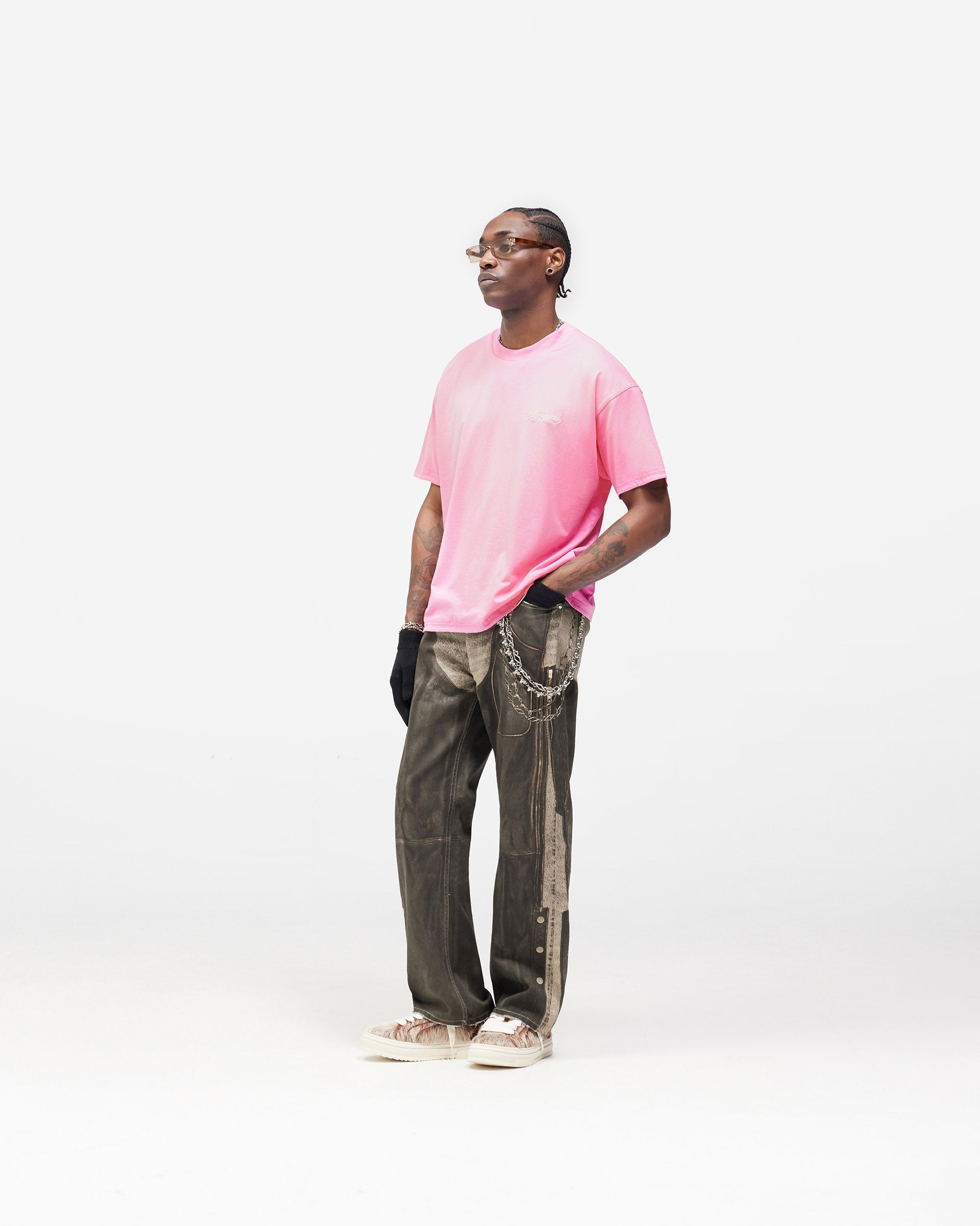 Dual Layer Script T-Shirt - Candy