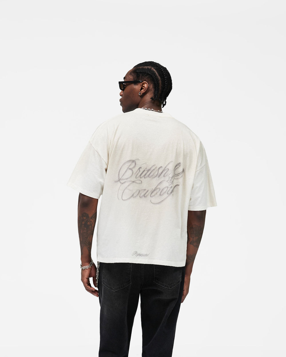 British Cowboys T-Shirt - Washed Ecru