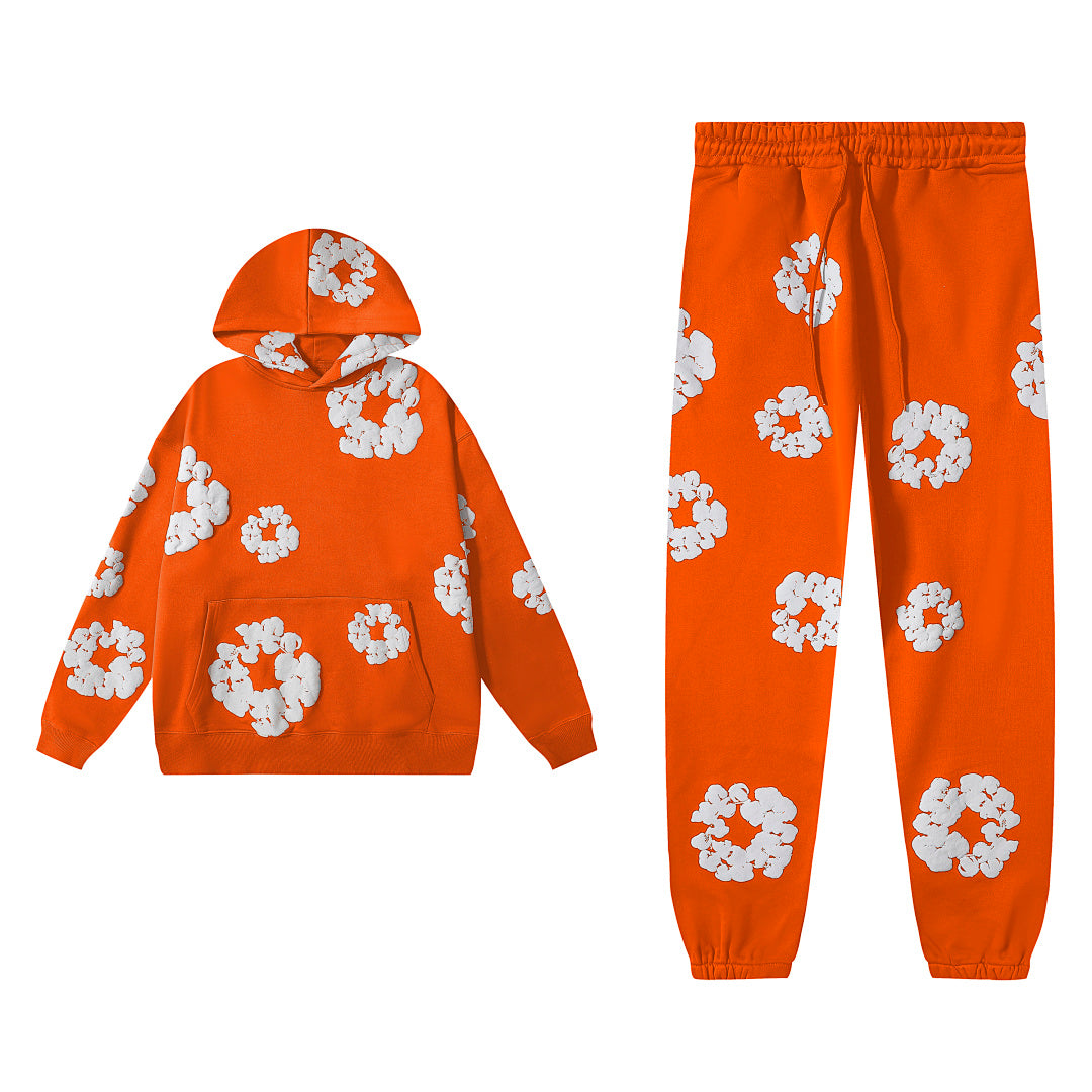 Orange Hoodie & Sweatpants Set