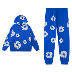 All‑Over Floral Print Streetwear 2‑Piece Tracksuit