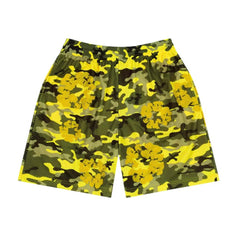 Denim Tears Camo Cotton Wreath Mesh Shorts Yellow