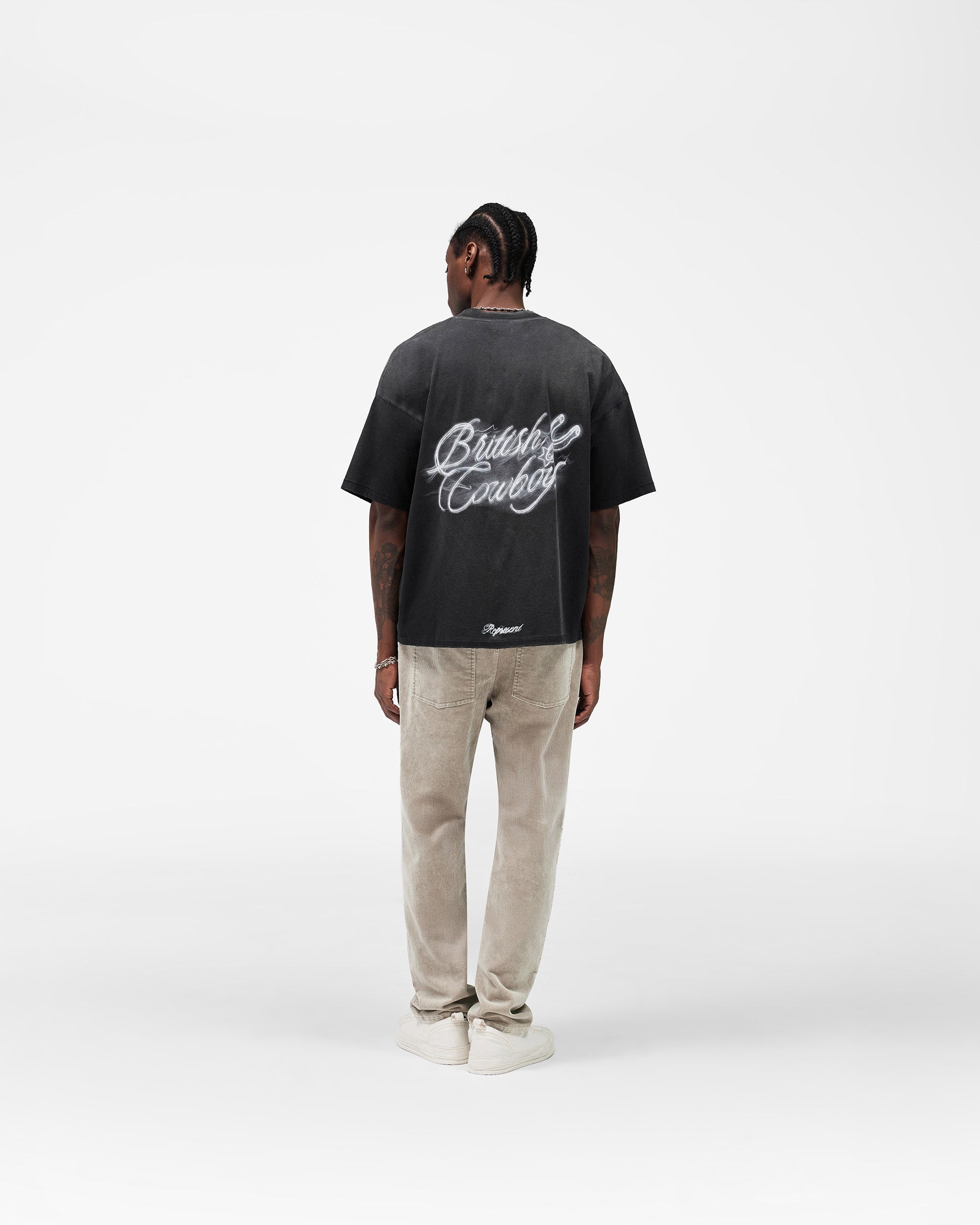 British Cowboys T-Shirt - Stained Black